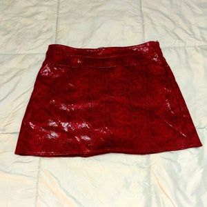 Zara - trf collection - red snakeskin skirt never worn